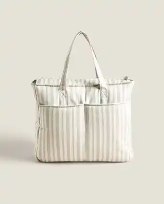 Striped diaper bag