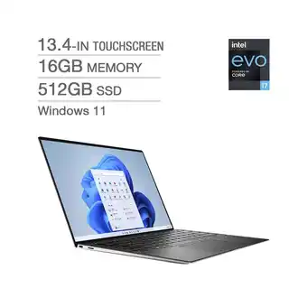 Best Buy Dell xps 13 9310, 13.4" uhd+ touch display (3840 × 2400), intel evo i7-1195g7 (2.9ghz), 16gb lpddr4x, 512gb ssd, win 11 home offer