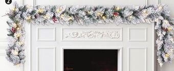 Canadian Tire Noma 9' berry flocked garland offer