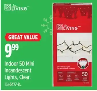 Canadian Tire For living indoor 50 mini incandescent lights, clear offer