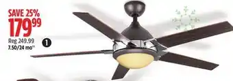 Canadian Tire Fanatic brighton ceiling fan offer