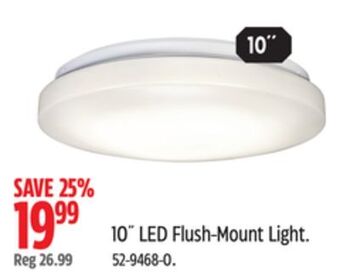 Canadian Tire Noma 10" led flush-mount light offer
