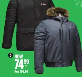 Canadian Tire Misty mount iridium or blackice jacket for men offer