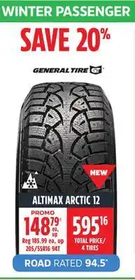 Canadian Tire General tires altimax arctic 12 offer