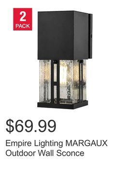 Costco Empire lighting margaux outdoor wall sconce offer