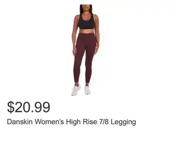 Costco Danskin women's high rise 7/8 legging offer