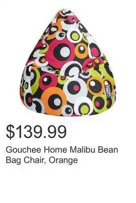 Costco Gouchee home malibu bean bag chair, orange offer