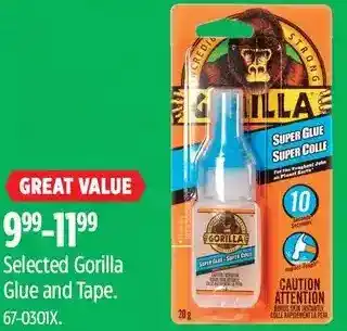 Canadian Tire Gorilla glue and tape offer