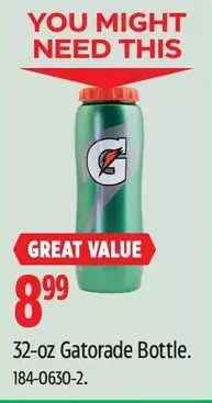 Canadian Tire 32-oz gatorade bottle offer