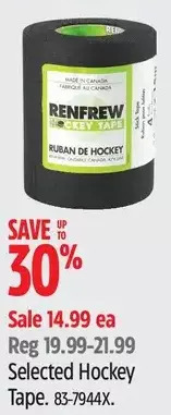 Canadian Tire Hockey tape offer