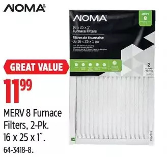 Canadian Tire Noma merv 8 furnace filters offer