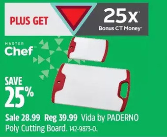Canadian Tire Vida by paderno poly cutting board offer