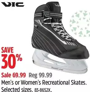 Canadian Tire Vic men's or women's recreational skates offer