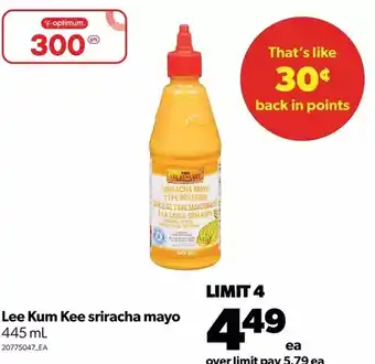 Real Canadian Superstore Lee kum kee sriracha mayo offer