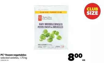 Real Canadian Superstore Pc frozen vegetables offer