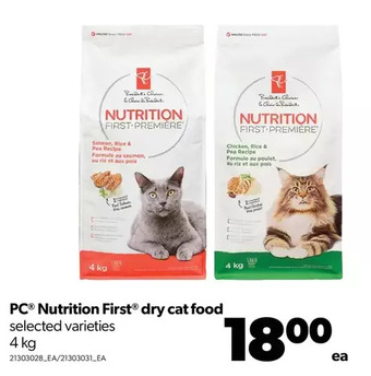 Real Canadian Superstore Pc nutrition first dry cat food offer