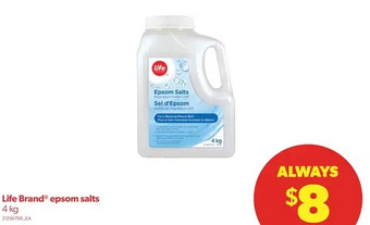 Real Canadian Superstore Life brand epsom salts offer