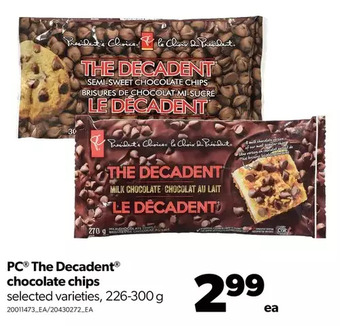 Real Canadian Superstore Pc the decadent chocolate chips offer