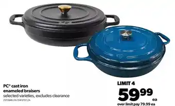 Real Canadian Superstore Pc cast iron enameled braisers offer