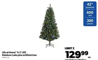 Real Canadian Superstore Life at home 6.5' led rainbow lake pine artificial tree offer