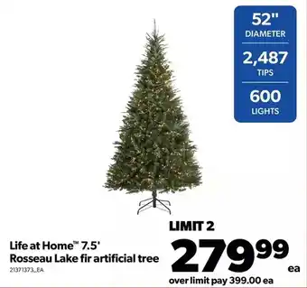 Real Canadian Superstore Life at home 7.5' rosseau lake fir artificial tree offer