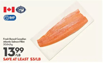 Longo's Fresh boned canadian atlantic salmon fillet offer