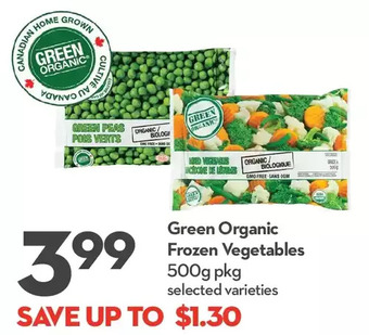 Longo's Green organic frozen vegetables offer