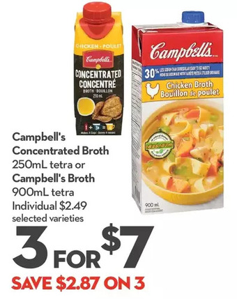 Longo's Campbell's concentrated broth or campbell's broth offer