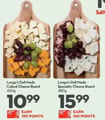 Longo's Longo's deli made cubed cheese board | longo's deli made specialty cheese board offer