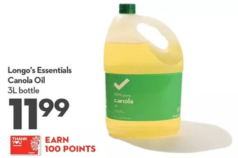Longo's Longo's essentials canola oil offer