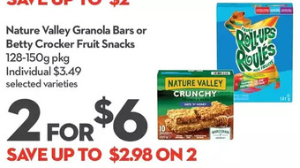 Longo's Nature valley granola bars or betty crocker fruit snacks offer