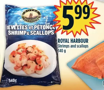 Marché Adonis Royal harbour shrimps and scallops offer