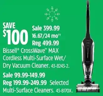 Canadian Tire Bissell crosswave max cordless multi-surface wet/dry vacuum cleaner | multi-surface cleaners offer