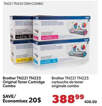 Shopper+ Brother tn221 tn225 original toner cartridge combo offer