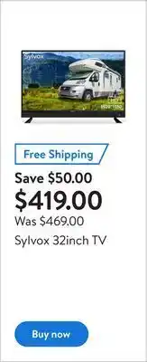 Walmart Sylvox 32inch tv offer