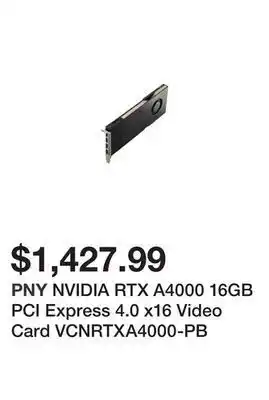 Newegg Nvidia rtx a4000 16gb pci express 4.0 x16 video card vcnrtxa4000-pb offer
