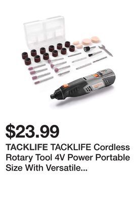 Newegg Tacklife cordless rotary tool 4v power portable size with versatile accessories, perfect for diy creation and light duty-rth3 offer