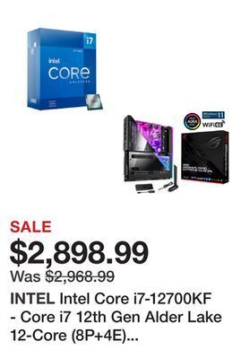 Newegg Intel core i7-12700kf - core i7 12th gen alder lake 12-core (8p+4e) 3.6 ghz lga 1700 125w desktop processor - bx8071512700kf offer