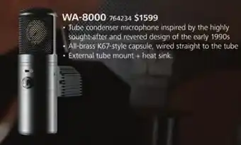 Long & McQuade Warm audio wa-8000 tube condenser microphone offer