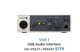 Long & McQuade Universal audio volt 1 usb audio interface offer