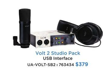 Long & McQuade Universal audio volt 2 studio pack offer