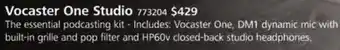 Long & McQuade Focusrite vocaster one studio podcasting kit offer