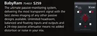 Long & McQuade Heritage audio baby ram passive monitor controller offer