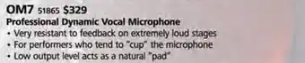 Long & McQuade Audix om7 handheld dynamic hypercardioid mic offer