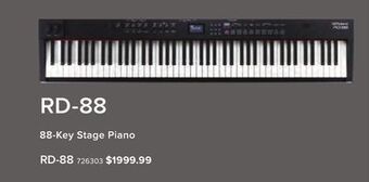 Long & McQuade Roland rd-88 stage piano offer