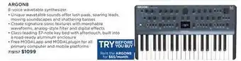 Long & McQuade Modal electronics argon8 37-key polyphonic wavetable synthesiser offer