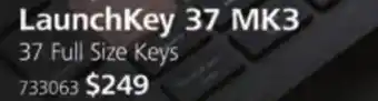 Long & McQuade Novation launchkey mk3 37-key midi controller offer