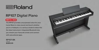Long & McQuade Roland rp107 digital piano with stand and bench - black offer