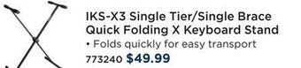 Long & McQuade Yorkville iks-x3 economy single x keyboard stand offer