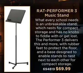 Long & McQuade Rat stands performer3 music stand offer